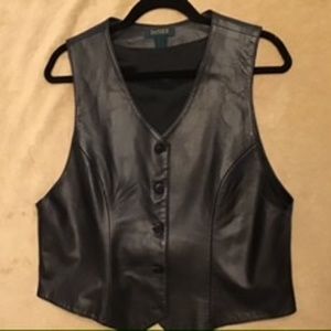 Black Leather Vest